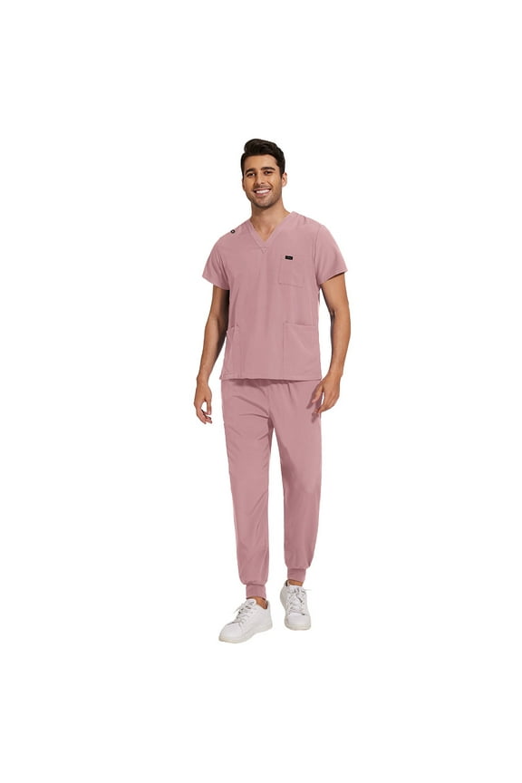 Professional Men's VNeck Nursing Scrubs Healthcare Uniforms for Nursing Home SPA Durable Comfortable Workwear Set