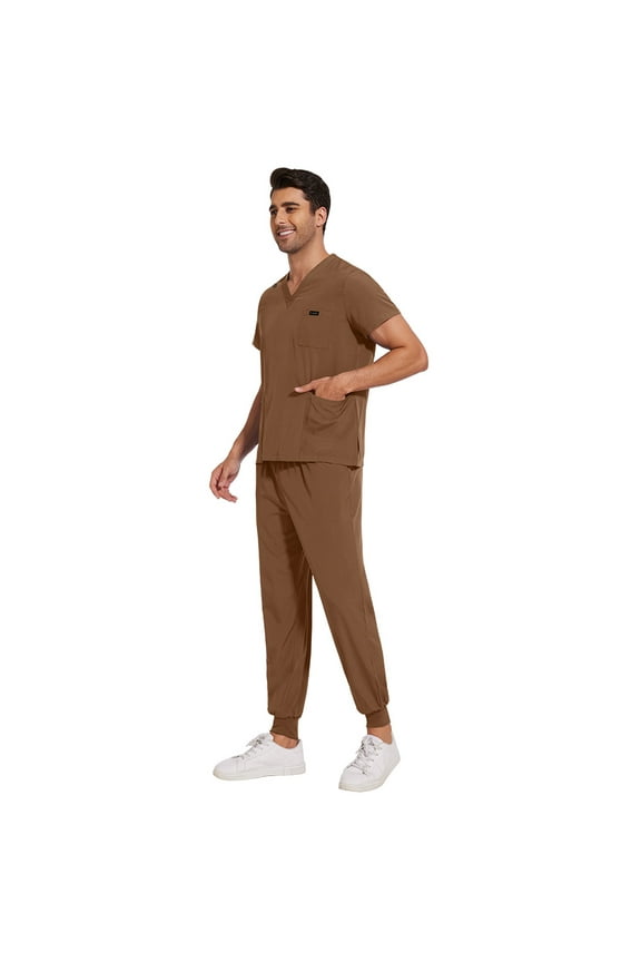 Professional Men's VNeck Nursing Scrubs Healthcare Uniforms for Nursing Home SPA Durable Comfortable Workwear Set