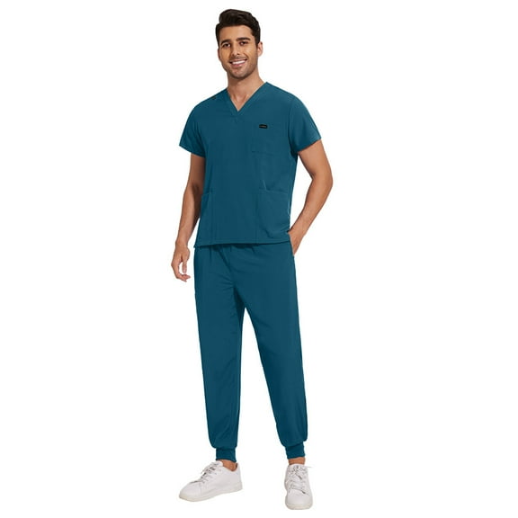 Professional Men's VNeck Nursing Scrubs Healthcare Uniforms for Nursing Home SPA Durable Comfortable Workwear Set