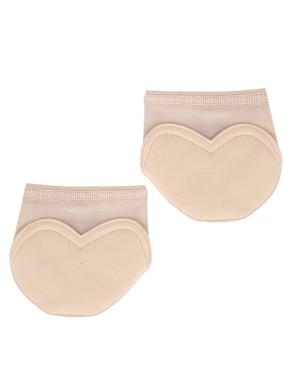 Professional Mesh Microfiber Lyrical Dance Shoes Half Sole Paw Pads Protective Thongs (M, 9.3-9.6 inches / 23.5-24.5 cm)