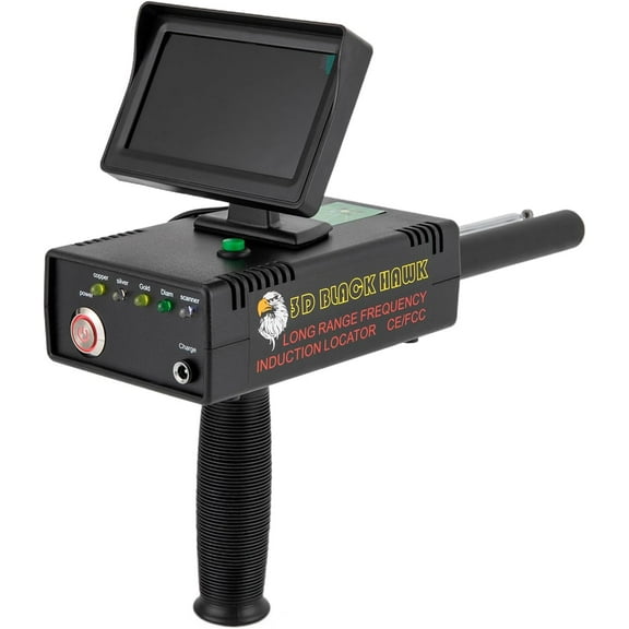 Professional Metal Detector for Adults, Metal Scanner w/3D LED High Definition Screen, 3937ft Range 98.4 ft Depth Metal Finder for Gold Silver Diamond Copper Mineral Prospecting (2000mAh)