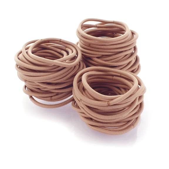 Professional Metal-Free Hair Ties: Super Stretchy Ouchless Ponytail Holders for Thick Hair, Man Bun, Sports - Bulk 20 Pack, 2.2" No Snag Elastic Bands
