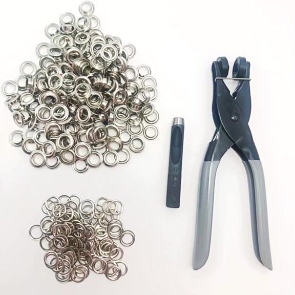 Professional Metal Grommet Setting Tool Push Button Pliers For Fabric Leather Crafts 10mm Inner Diameter Complete
