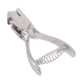 Professional Metal Oval Hole Puncher Ergonomic Grip 8 Sheets for PVC Laminated Film Document