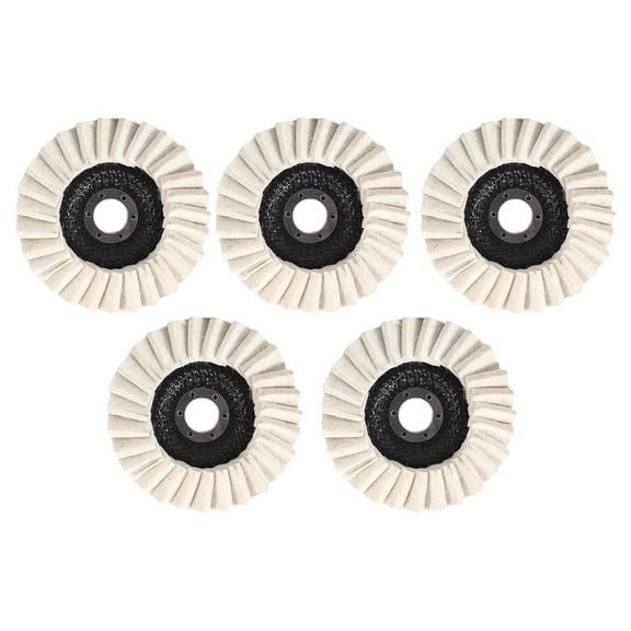 Professional Metal Polishing Discs 125MM Compactness Wool Felt Buffing Pads Long Lasting Pads for Standard Grinders