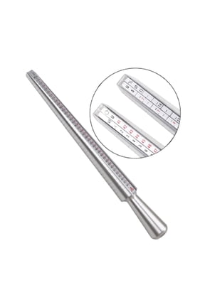 Ring Sizer Gauge and Mandrel Kit, Metal Finger Measuring Tool Set for Jewelry Ring Sizing, US Sizes 1 to 15, TIKA