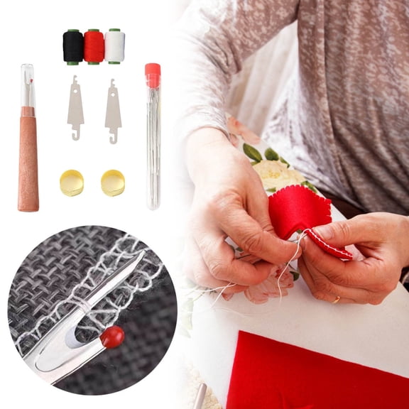 Professional Metal Sewing Kit with Threader & Seam Ripper, Complete Needlework Set for DIY Knitting, Handmade Crafts, Clothing Repairs, Essential Tools for Beginners and Experts