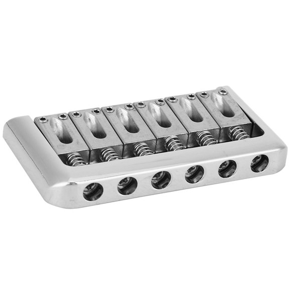 Professional Metal Six string Bridge for 6 string Electric Guitar (Silver)