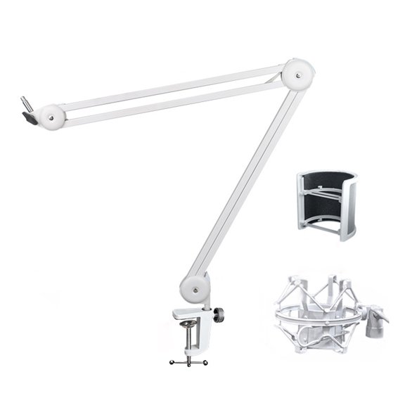 Professional Mic Boom Flexible Adjustable Microphone Stand Mount with/without Windshield for Studio and Home Recording