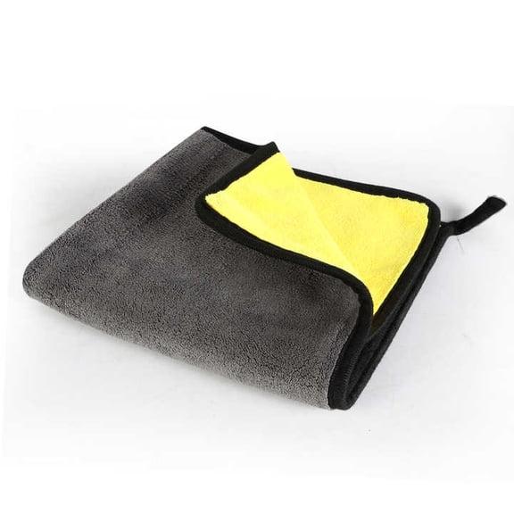 Professional Microfiber Light Yellow Towel Soft Lint-Free Highly Absorbent Cleaning Towel for Car Home & Electronics (40*40-600)