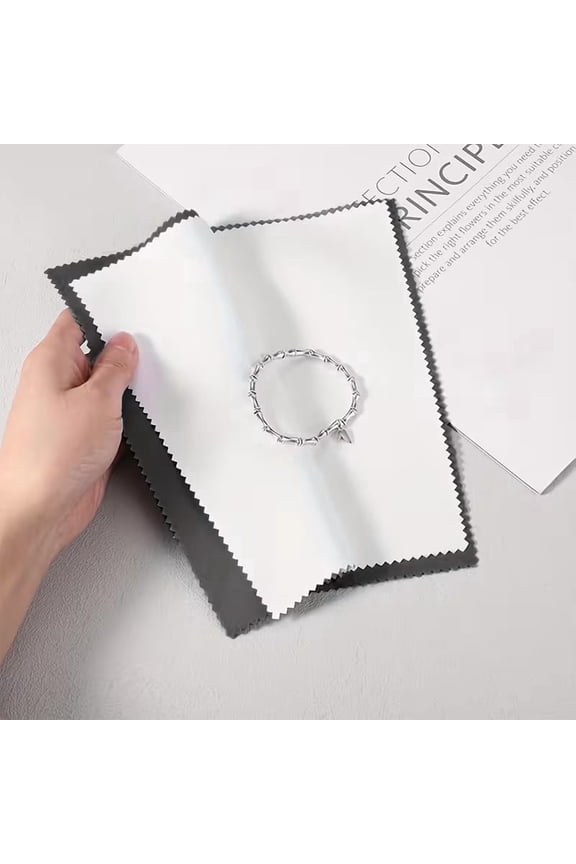 Professional Microfiber Polishing Cloth Set for Gold and Platinum Jewelry - 2 Pack, 5.9x7.8 Inches
