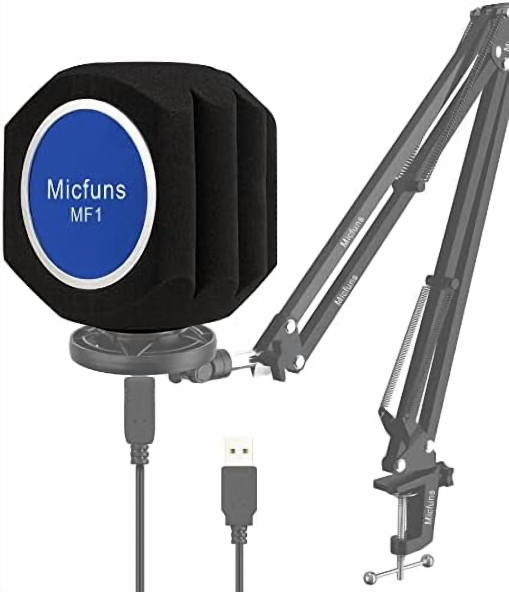 Professional Microphone Windscreen Wind Shield Pop Filter, Acoustic Filter for 1.77 inch-2.36 inch Recording Studios Microphones, Sound-Absorbing Foam that Reduces Noise and Reflections