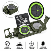 Professional Military Hiking Compass with Clinometer Metal Sighting Compass Navigation Compass with Carrying Bag for Camping Hiking Backpacking Geology