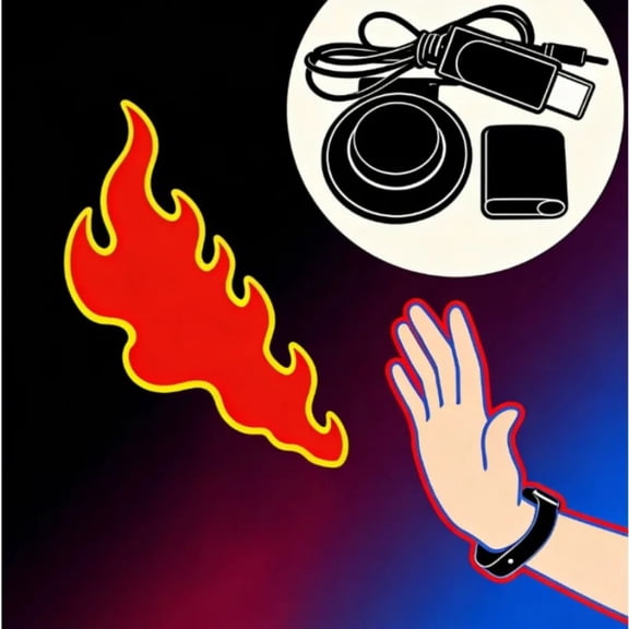 Professional Mini Flame Effect Watch Remote Control Magic Trick for Stage & Mentalism Props Party Magic Games Fire Magia Gimmick