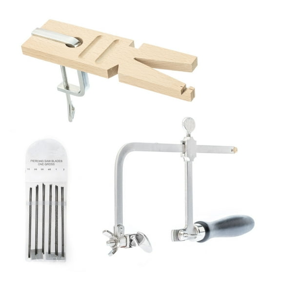 Professional Mini Jeweler's Coping Saw Set with Pin Clamp