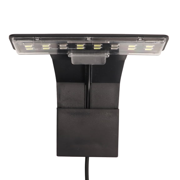 Professional Mini Ultrathin LED Aquarium Light for Fish Tank, High Brightness Clip-On Lamp, Black Shell (13 inches / 33 cm)