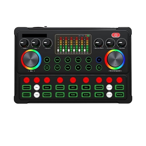 Professional Mixer Live Sound Card DJ Controller Equipment For Live Streaming Podcast Game Singing Record ,Lightweight
