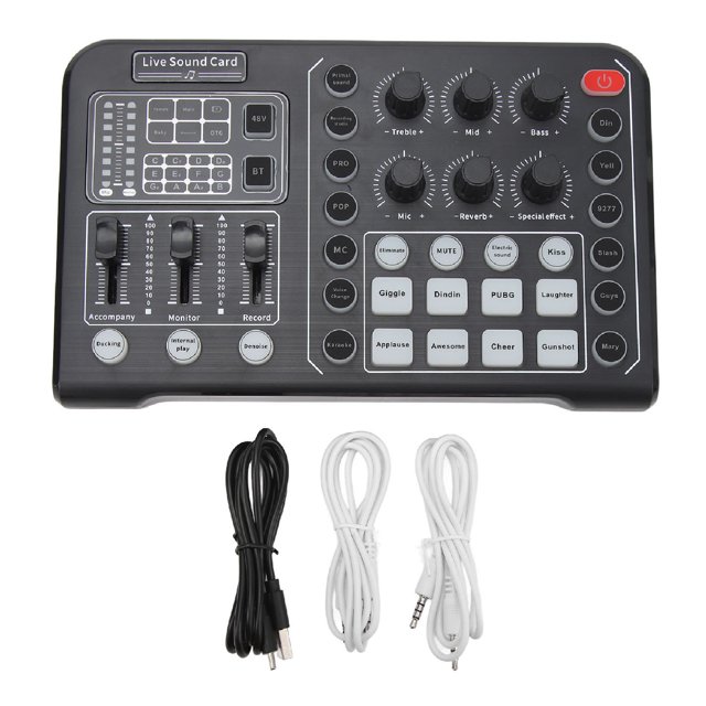 Professional Mixer Sound Board Bluetooth 6 Modes Blocking Noise Live