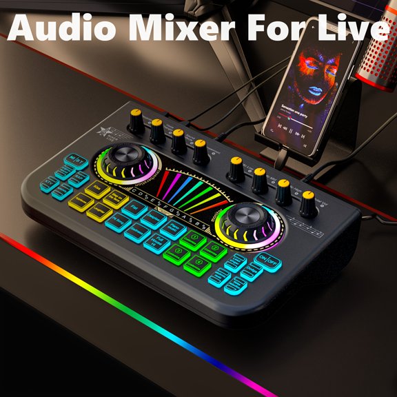 This Is a Professional Mixer And Sound Card X3, Ideal for Use with Laptops, Mobile Devices, Game Recording, Podcast Streaming, Internet Influencers, Hosts, Live Broadcasts