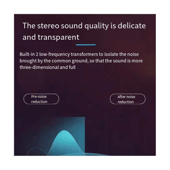 Professional Mono Common Ground Audio Isolator Acoustic Noise Filtering to Current Sound Balancing Adapter