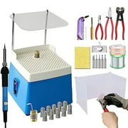 Professional Mosaic and Stained Glass Crafting Tool Set,with Power Grinder Machine&Glass Cutting Kit&Soldering Iron Gun Kit,Starter Tool Kit Set for Beginner,with 5/8 & 1 Grinder Bits