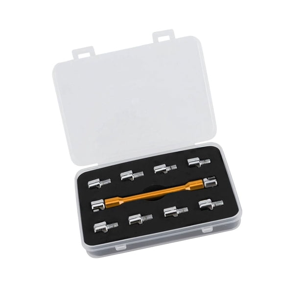 Professional Motorcycle Spoke Wrench Set for Adjusting Spokes from 5.0mm to 6.8mm Metal Construction with Storage Case
