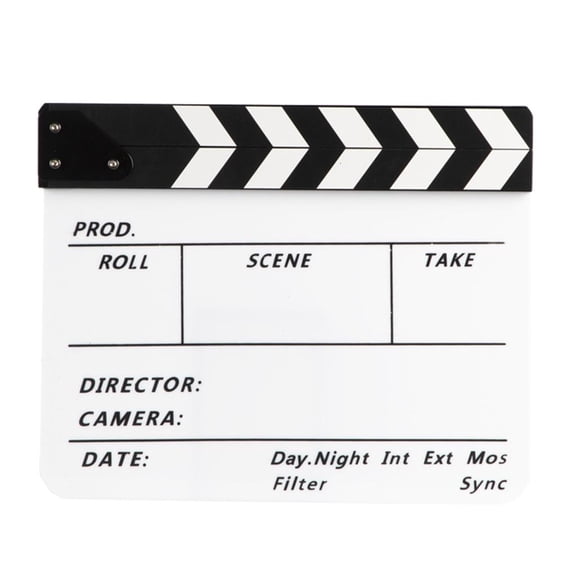 Professional Movie Directors Clapboard Photography Studio Video Acrylic Clapper