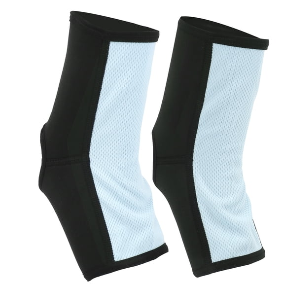 Professional Muay Thai MMA Ankle Support Wraps Breathable Foot Guard Protection Sleeves for Boxing Sanda Kickboxing Training Sparring Combat Martial Arts, Size L Grey / 9.1-9.8 inches
