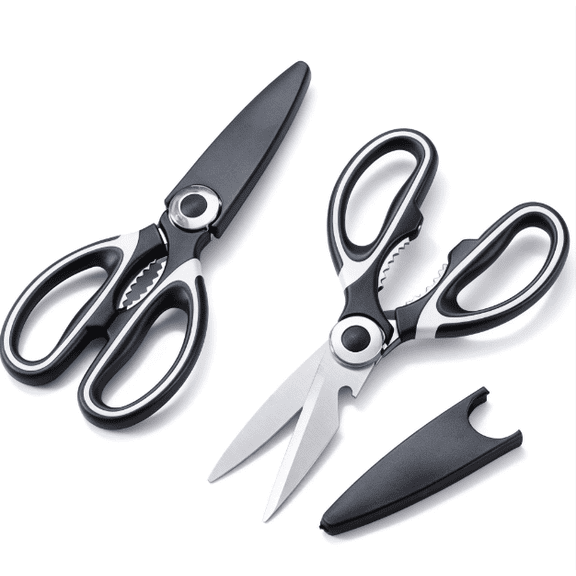 Professional Multi-Purpose Kitchen Shears - Heavy-Duty Stainless Steel Scissors for Cooking & Household Tasks