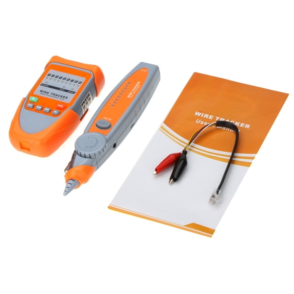 Professional Multi-Purpose Network Wire Tracker and Cable Tester Kit with Adjustable Sensitivity LED Flashlight for Telephone Line Finder and Continuity Test