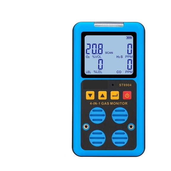 Professional Multifunctional Gas Detector Oxygen O2 Hydrogen Sulfide H2S Carbon Monoxide CO Combustible Gas LEL Gas Meter