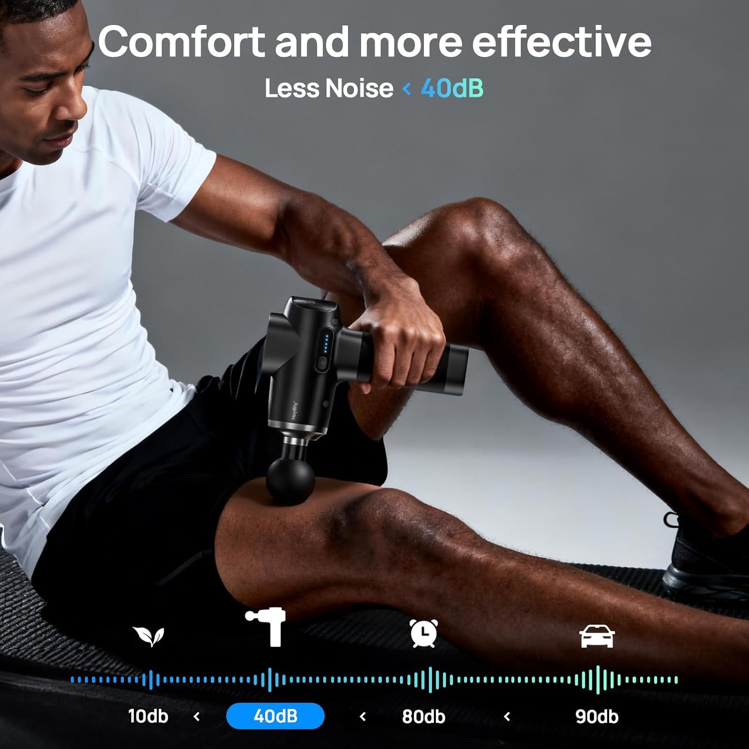 Professional Muscle Massage Gun Deep Tissue, Portable Handheld Massager with 5 Speeds and 5 Heads, Percussion Back Body Masajeador 12mm Amptitude for Athletes, Electric Back and Neck Massager
