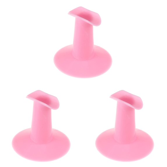 Professional Nail Art Painting Tools Finger Stand Support Holder Manicure Tools 3PCS, One Size, Pink 3Packs