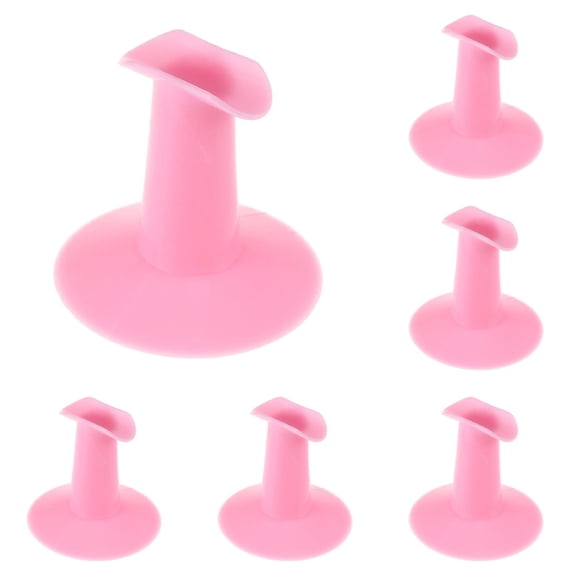 Professional Nail Art Painting Tools Finger Stand Support Holder Manicure Tools 6PCS, One Size, Pink 6Packs