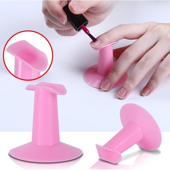 Professional Nail Art Painting Tools Finger Stand Support Holder Manicure Tools, One Size, Pink 1Pack