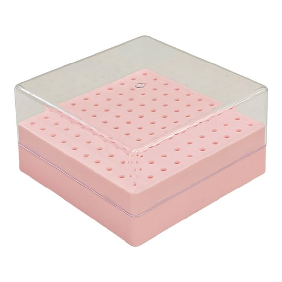 Professional Nail Bit Organizer Box 100 Slot Capacity Practical Plastic Storage