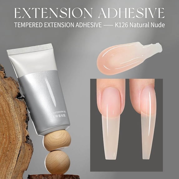 Professional Nail Builder Gel, High Clarity Acrylic Gel for Extensions and Overlays with Paperless Nail Forms, Fast Set DIY Gel