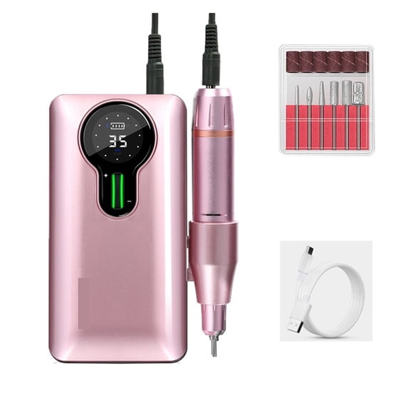 Professional Nail Drill, 35000RPM Rechargeable Nail Efile, Portable Electric Nail File Machine For , Gel Nails, Manicure Pedicure For Home Salon Use ,Easy to Operate