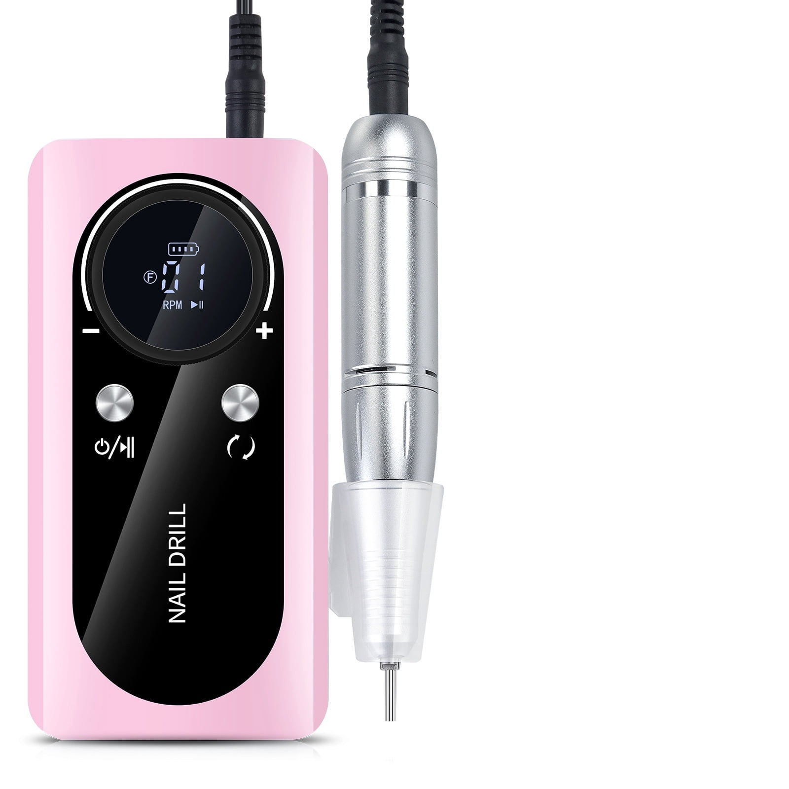 Professional Nail Drill Electric Nail File Manicure Pedicure Kit 45000RPM Portable with 6 Drill Bits for Salon and Home Use
