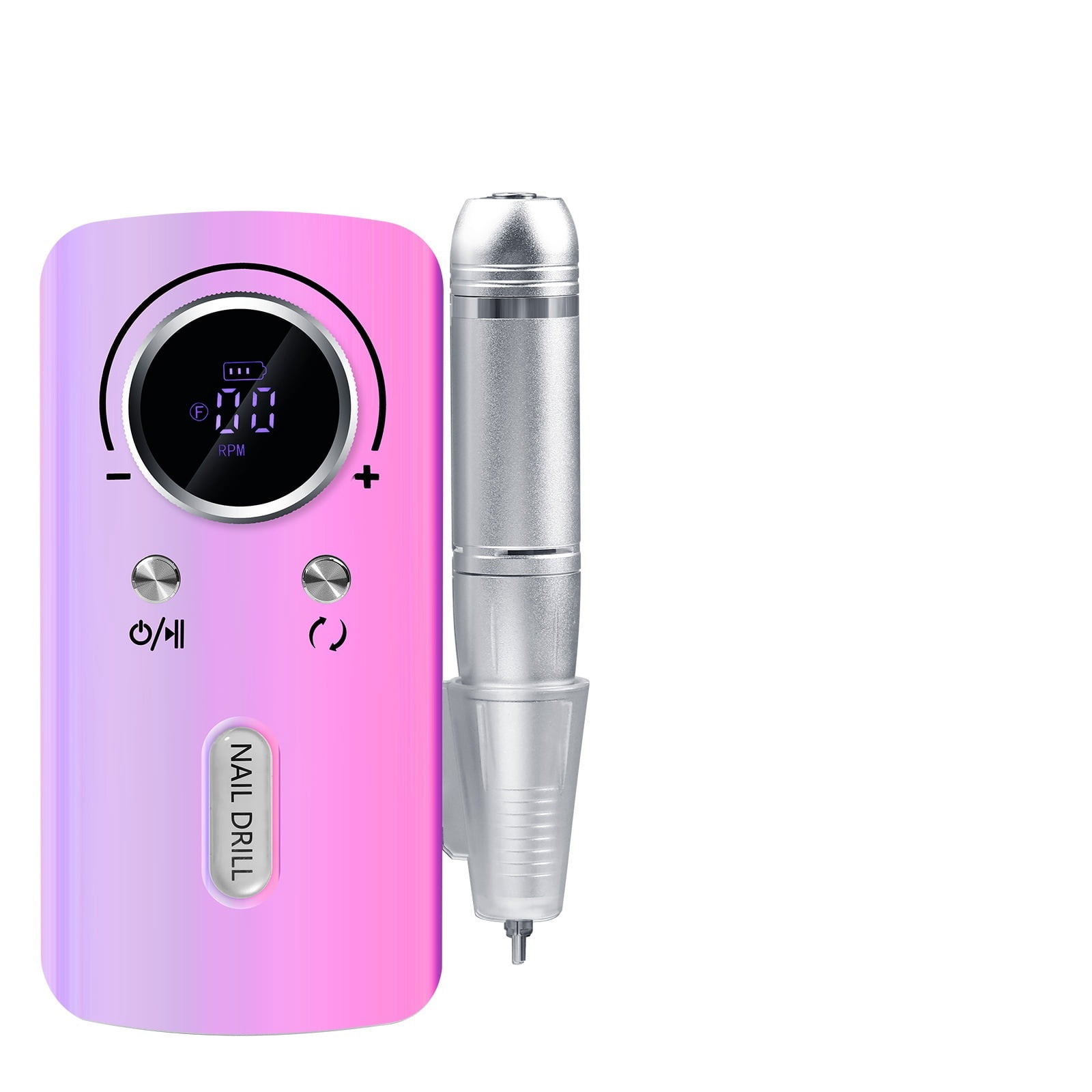 Professional Nail Drill Electric Nail File Manicure Pedicure Kit 45000RPM Portable with 6 Drill Bits for Salon and Home Use