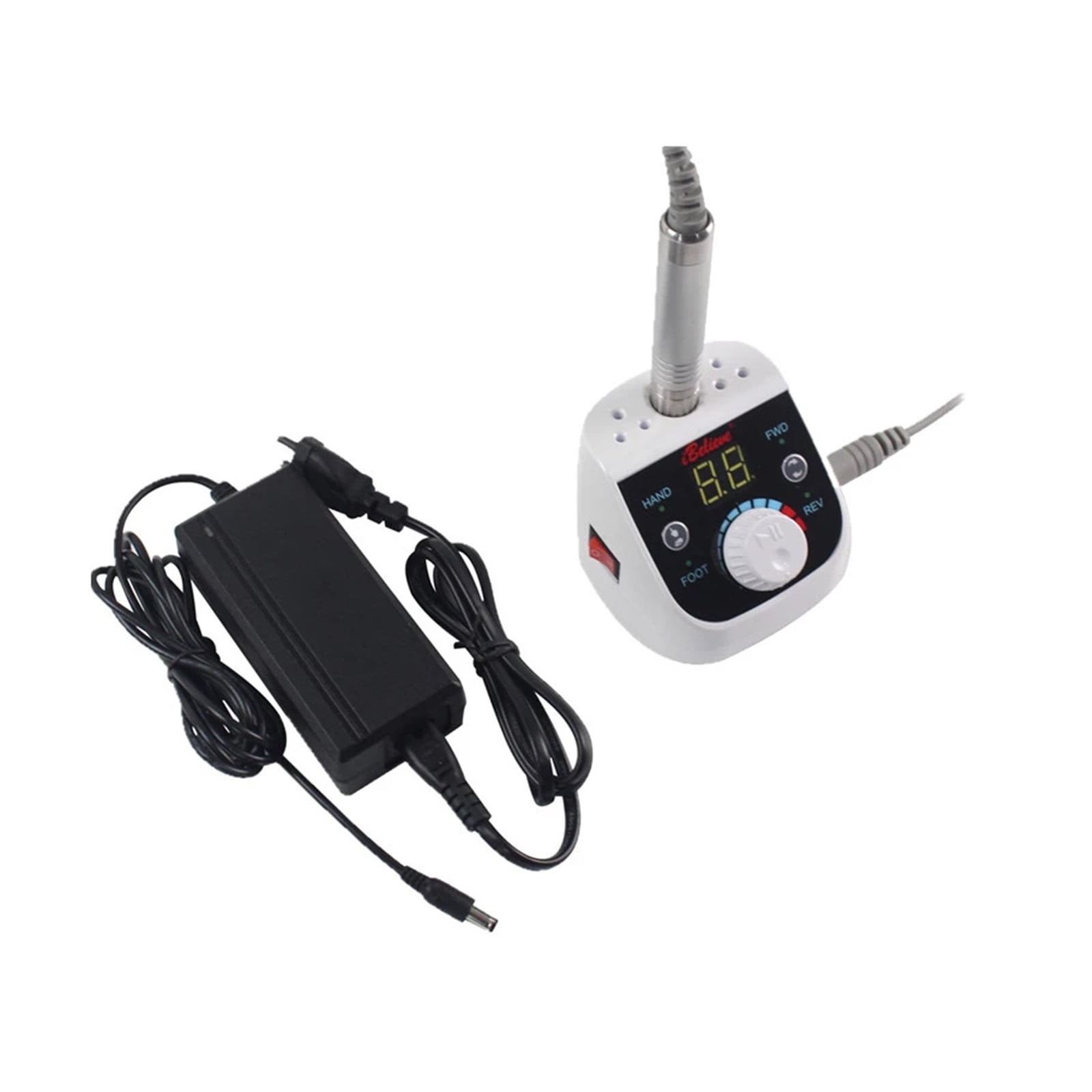 Professional Nail Drill, Electric Table TOP Mini E File Drill, Portable Stainless Polish Sander, 35000RPM Manicure Machine ,Low Noise