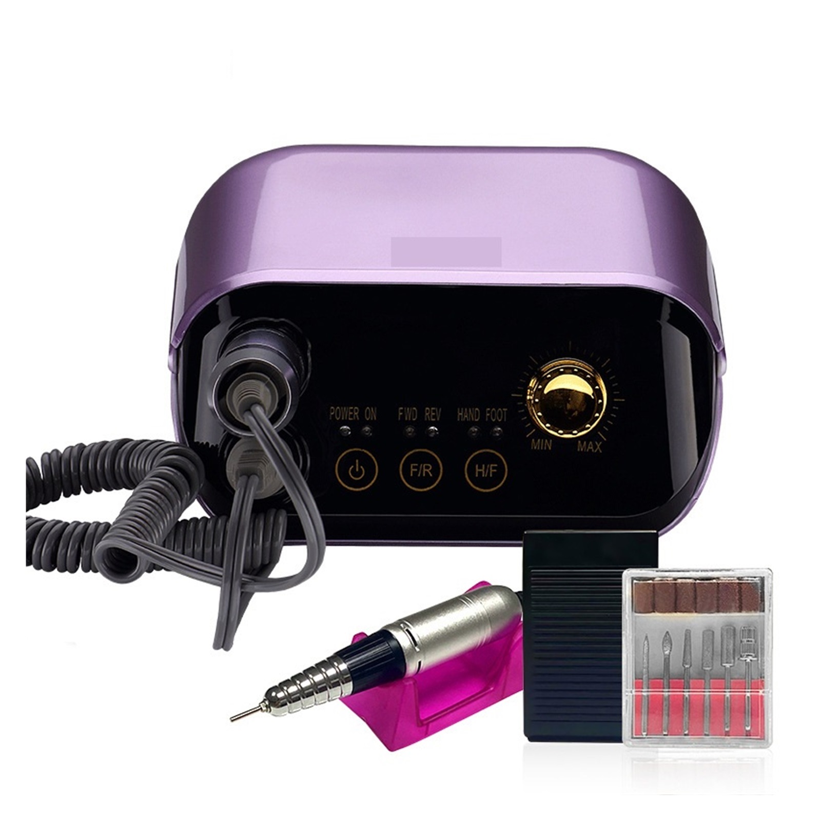 Professional Nail Drill Machine 35000 RPM With Foot Pedal,Electric Nail File For Gel Nails, Acrylic, Manicure Pedicure Polishing Remover Tool Kit ,Low Noise