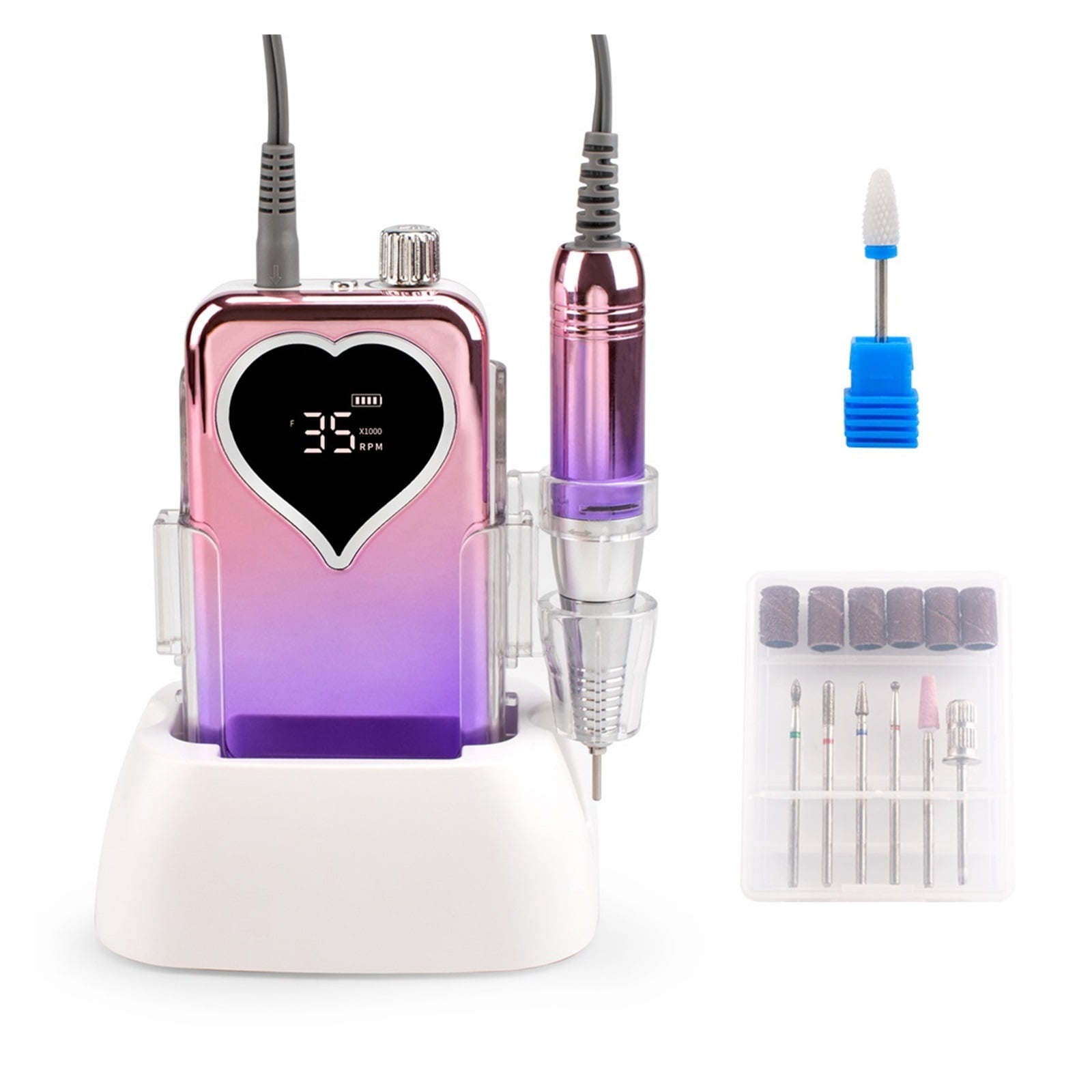 Professional Nail Drill Machine 35000 RPM Portable Electric Nail File Rechargeable Manicure Machine Set Kit For Nail Supplies ,Quality Torque