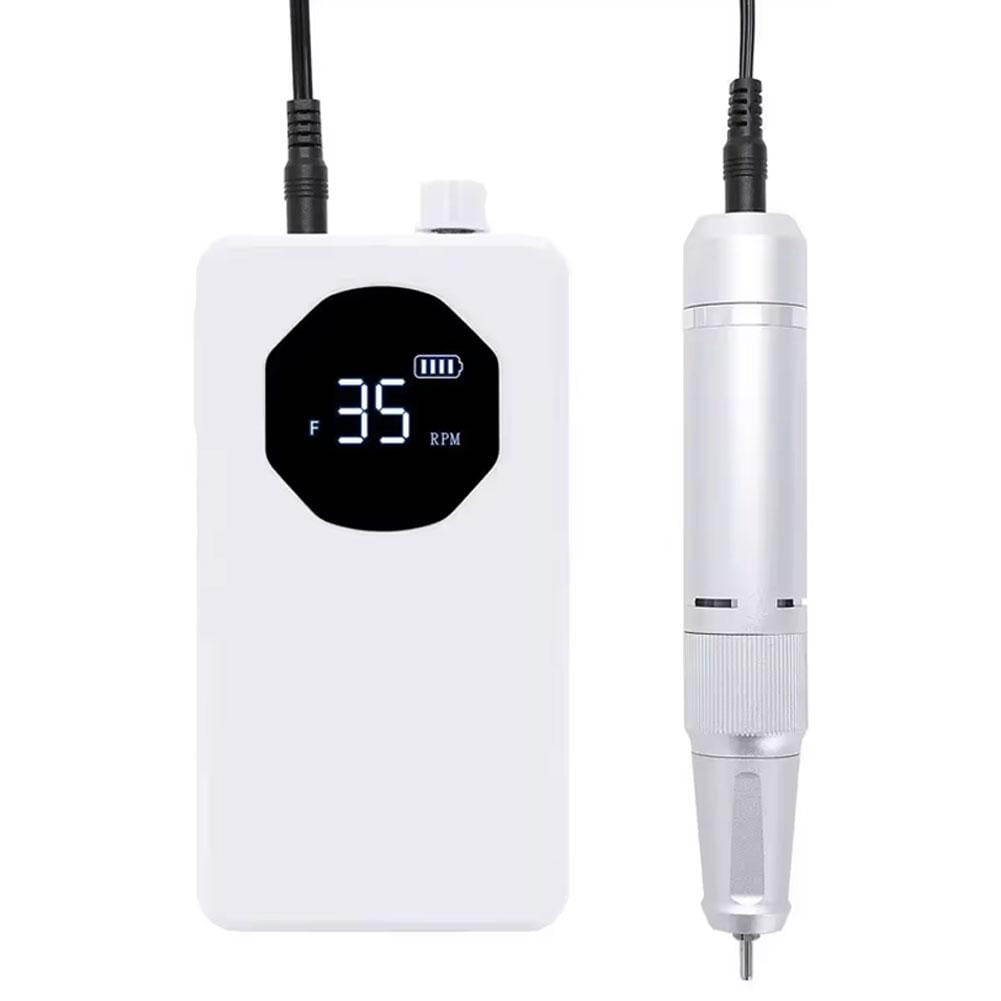 Professional Nail Drill Machine, 35000RPM Portable Electric Nail File for Acrylic Nails and Gel Polish Removal,Long-Lasting,Low Noise Electric Nails Drill for Salon and Home Techs