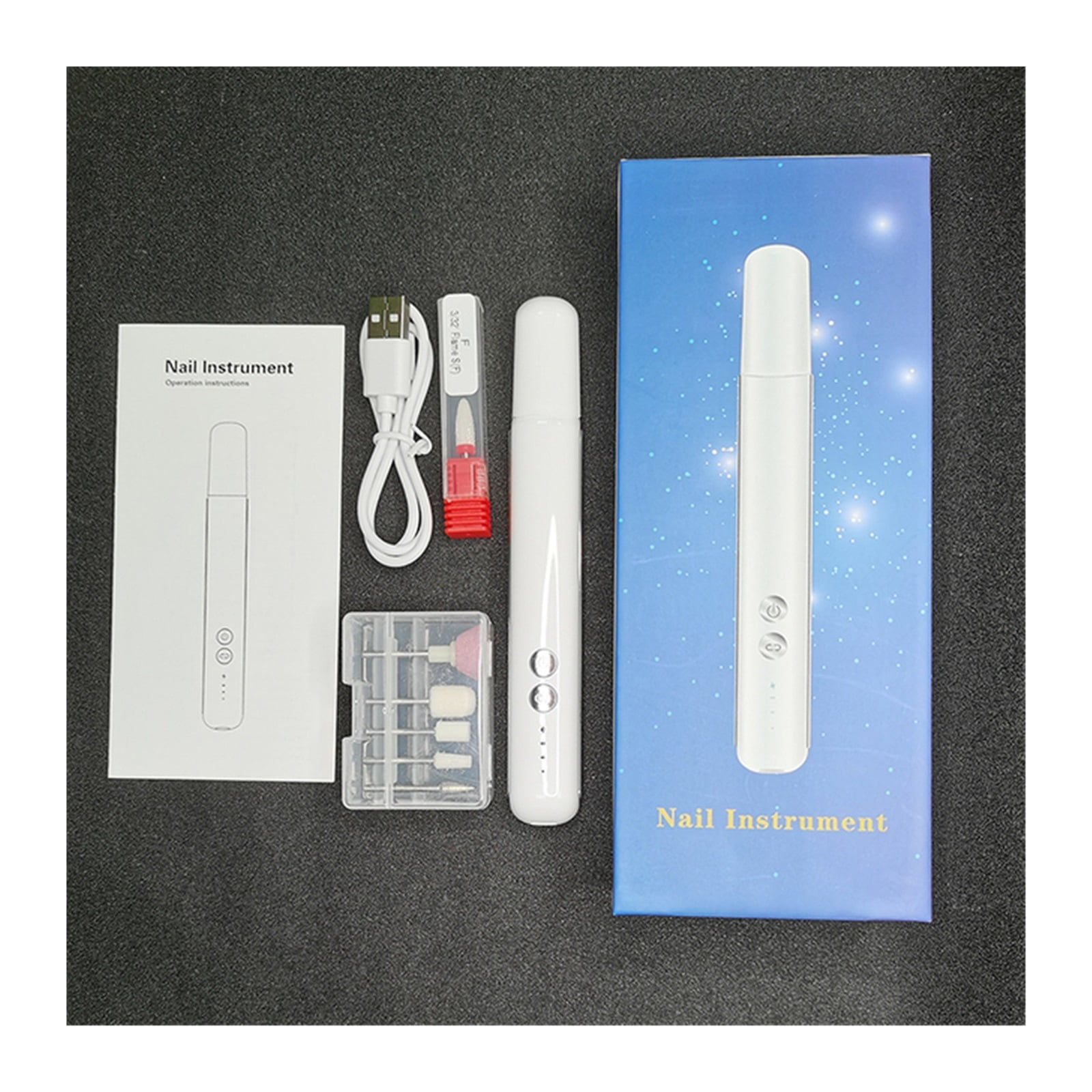 Professional Nail Drill Machine, Electric Manicure Milling Cutter Set, Nail Files Drill Bits, Gel Polish Remover Tools