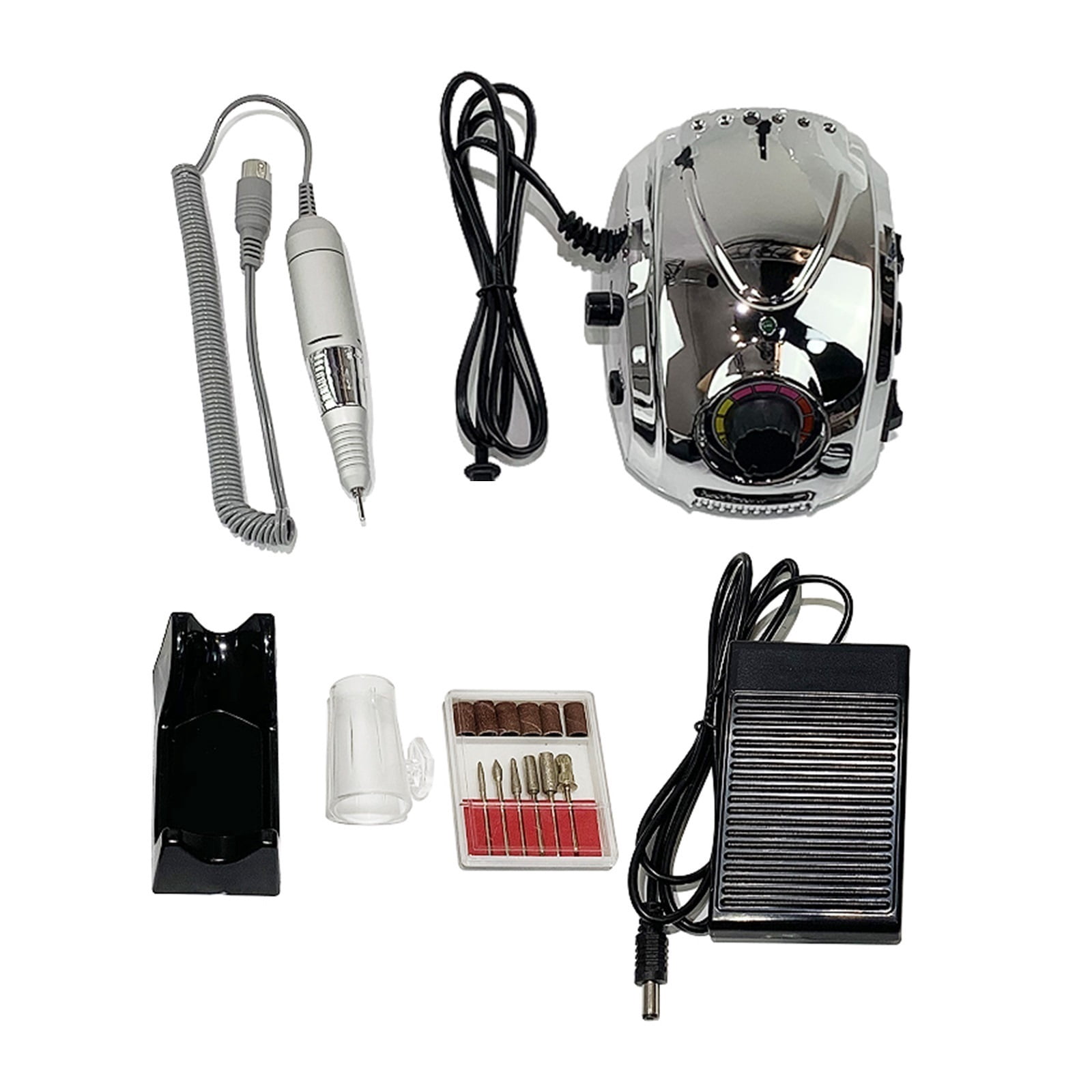 Professional Nail Drill Machine, Electric Polishing Lcd Digital Display, 35000RPM Nail Salon Sander, Pedicure Drill Head Kit