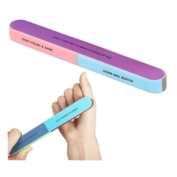 Professional Nail File Six-Sided Polishing Sandpaper Sanding Blocks Board Nail Buffer 7-in-1 Nail Buffer Manicure Tool for Nail Grooming Styling Nail Care Manicure Polisher by Casewin (2 Pack)