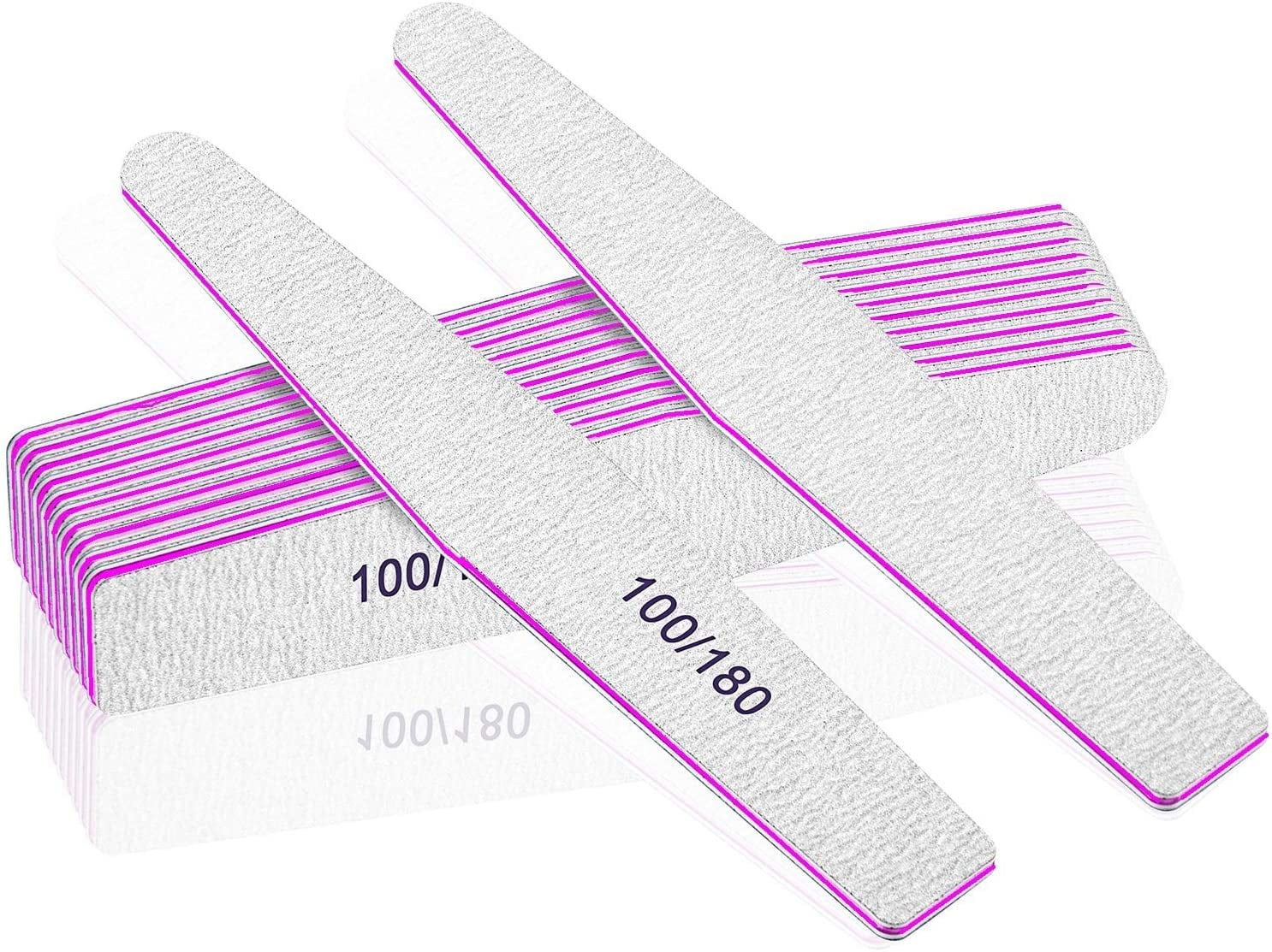 Professional Nail Files, Emery Board Nail File for Natural Nails 100/ ...