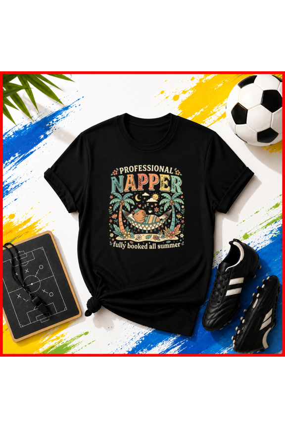 Professional Napper Capybara Hammock Summer Beach Retro Unisex T-Shirt Y2736, S-5XL