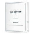 thumbnail image 1 of Professional Navy Border Tax Return Folders / 25 Sleek Blue And White 2 Pocket Folders / 9" x 12" Fill In Tax Return Presentation Folder / Made In The USA, 1 of 6